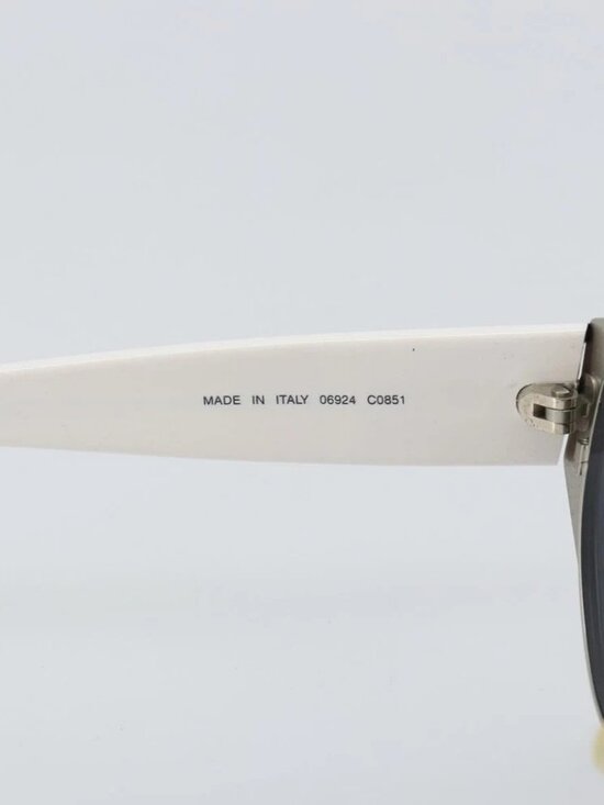 CHANEL Sunglasses plastic White CC Auth